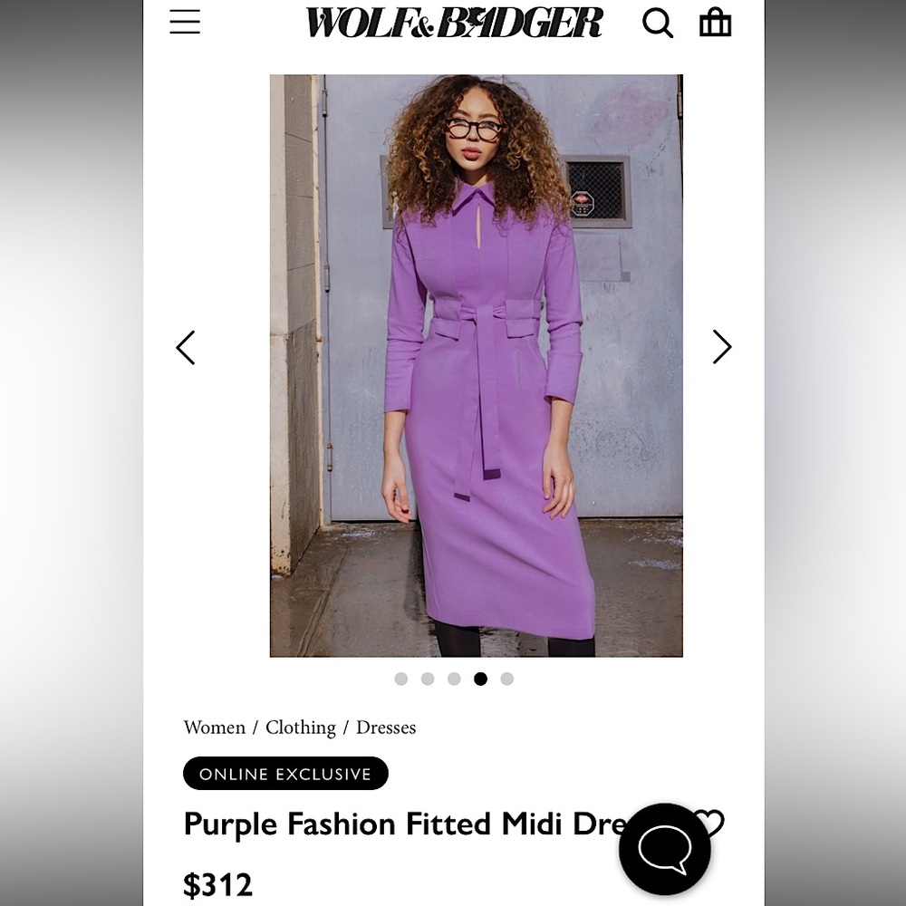 Brand new with tags! Julia Allert purple fashion fitted midi dress, size XS